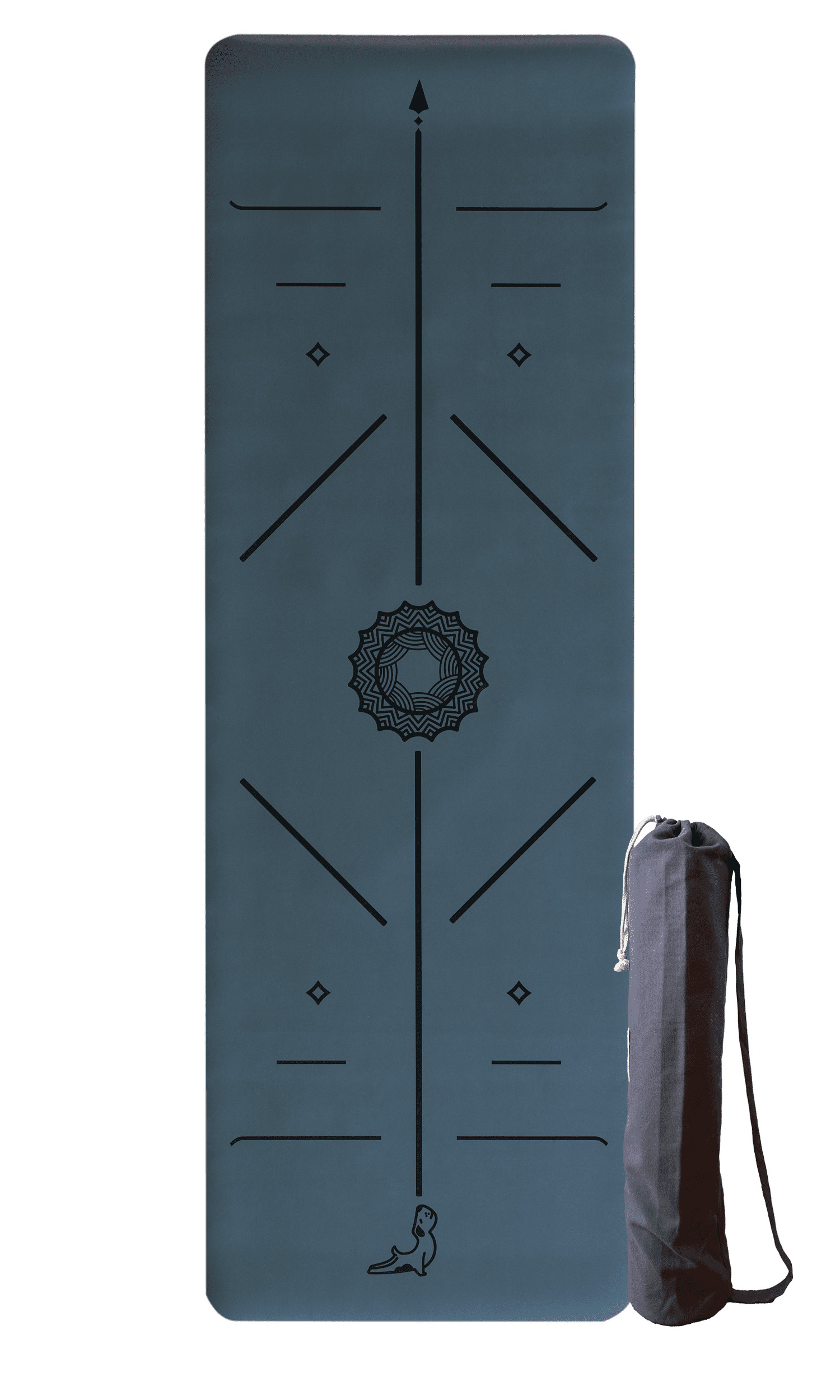 4mm Gri Doğal Kauçuk Yoga Matı ile Denge ve Konforu Hisset